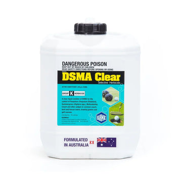 DSMA Clear herbicide container with label on a white background