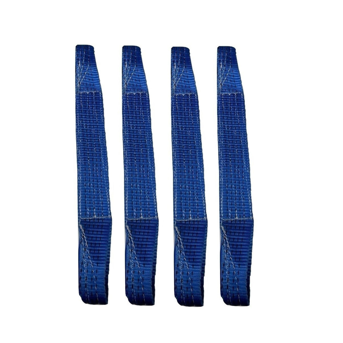 Four blue straps on a white background - 4 x Load Restraint Straps