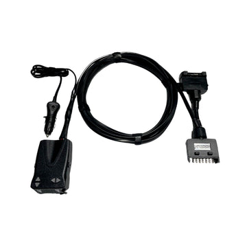  Black Brake Controller for Trailer with cable on a white background
